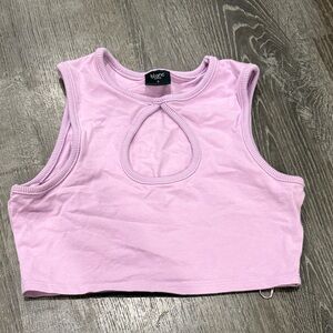 Lilac Sleeveless Crop Top